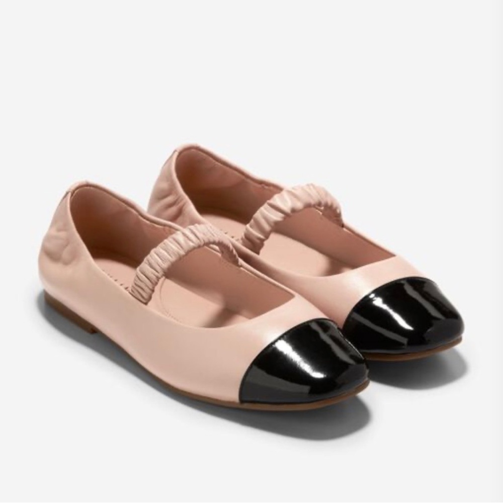 COLE HAAN 🩰 *BRAND NEW* Yvette Ballet Flats | Porcelain-Black Patent Size 8
